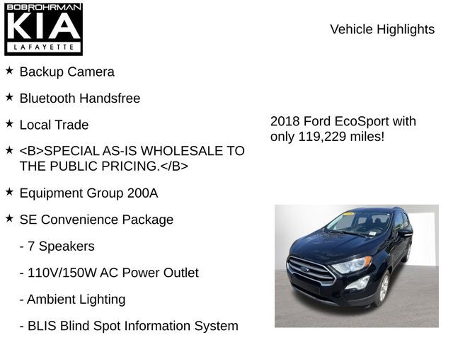 2018 Ford EcoSport SE