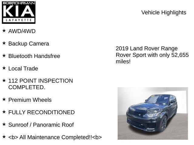 2019 Land Rover Range Rover Sport HST