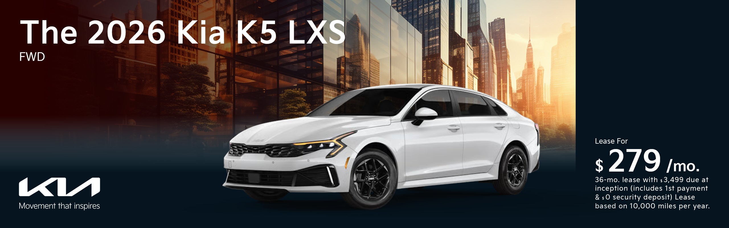 The 2026 Kia K5 LXS FWD
