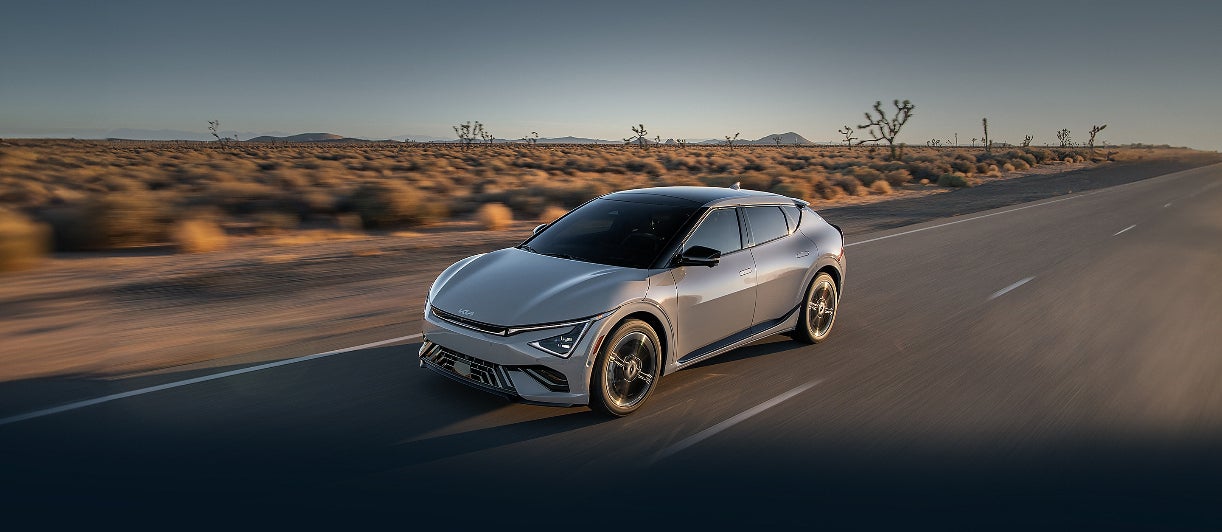 2025 Kia EV6 on Desert Highway