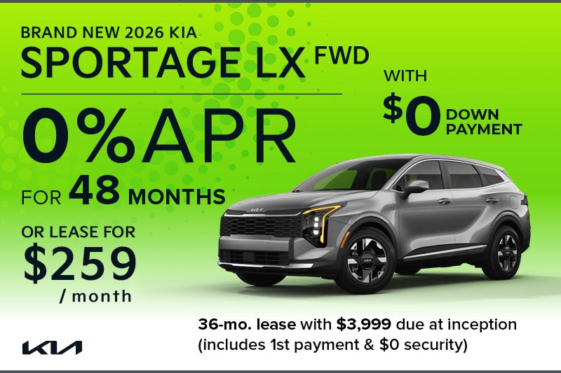 Brand New 2026 Kia SPORTAGE LX fwd