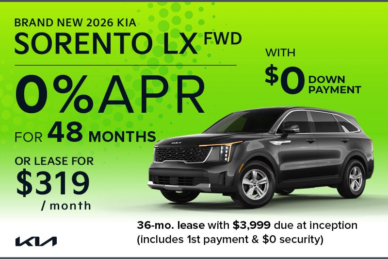Brand New 2026 Kia SORENTO LX fwd