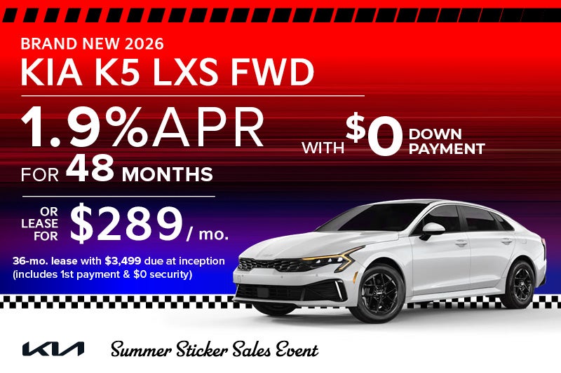 Brand New 2026 Kia K5 LXS FWD