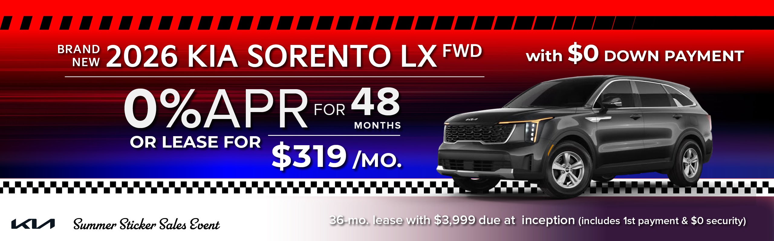 Brand New 2026 Kia SORENTO LX FWD