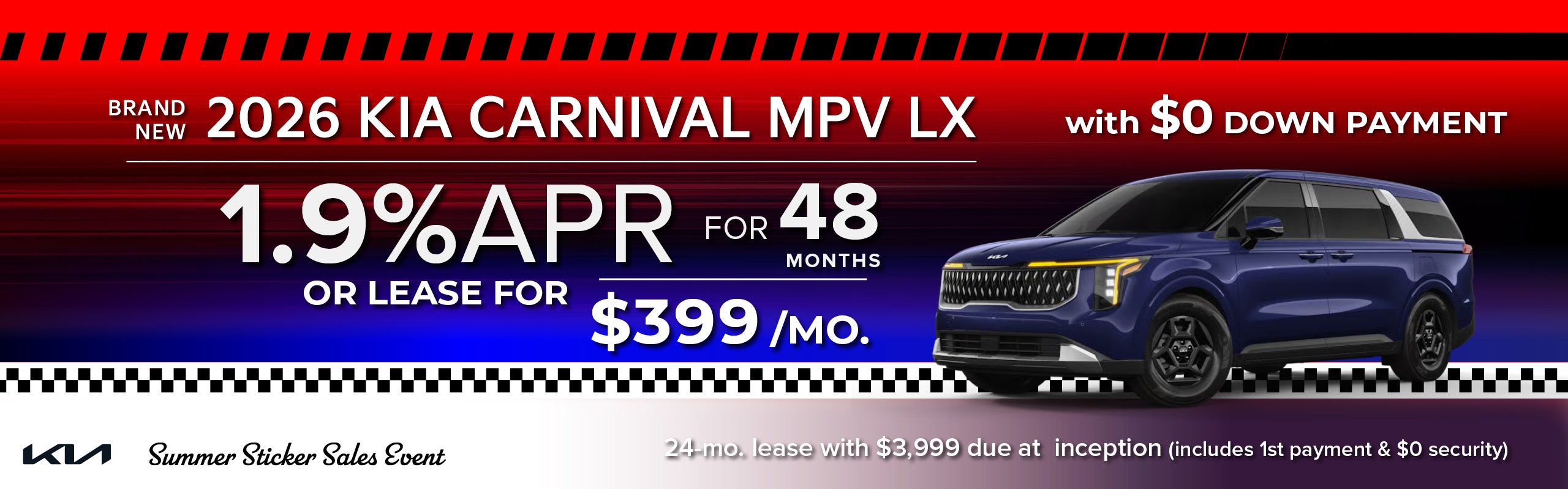 Brand New 2026 Kia CARNIVAL MPV LX