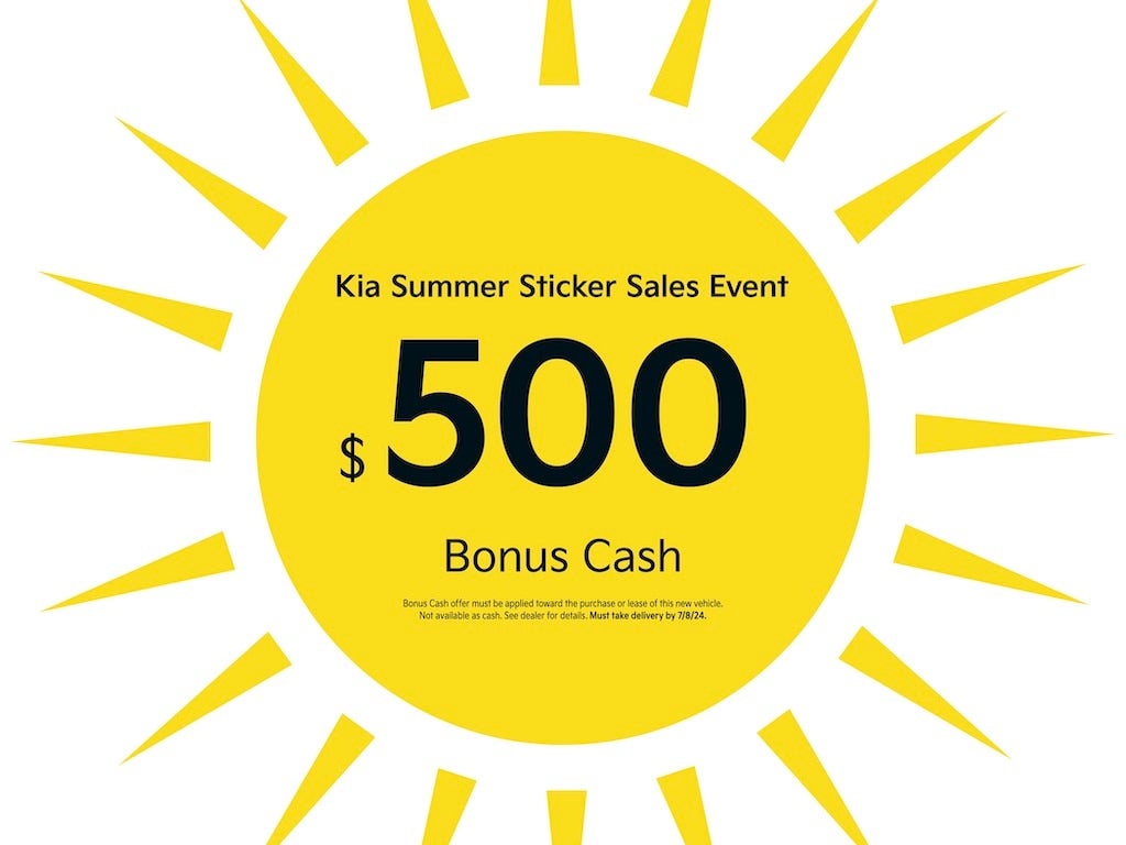 $500 bonus cash sticker Bob Rohrman Kia in Lafayette IN
